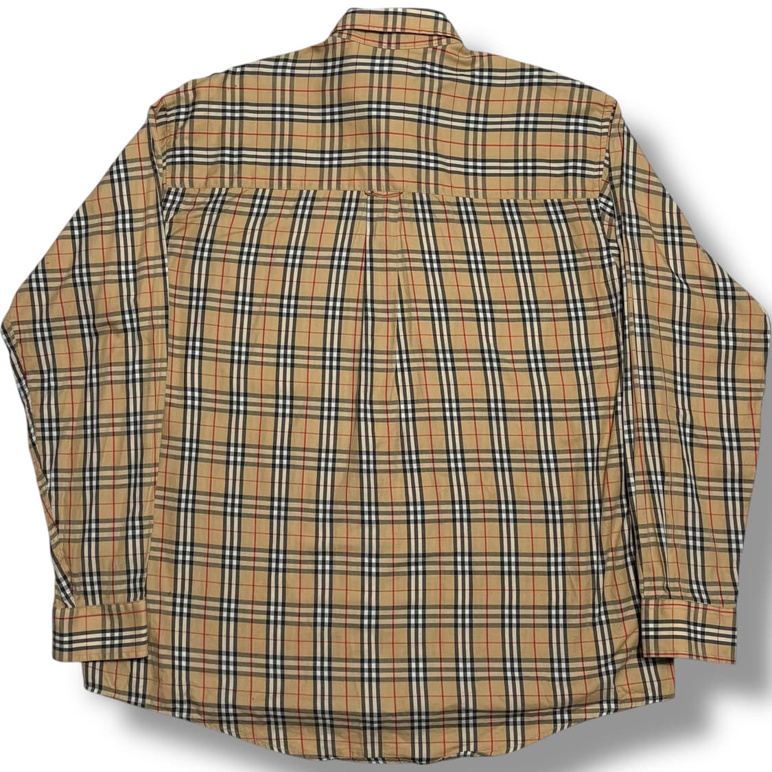 90's Burberry Made in USA 노바체크 오버핏 셔츠 상품이미지2