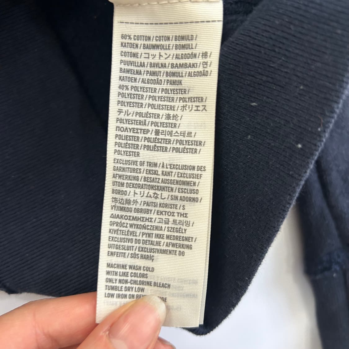 Hollister 홀리스터 스펠아웃로고 네이비 후드집업 상품이미지6