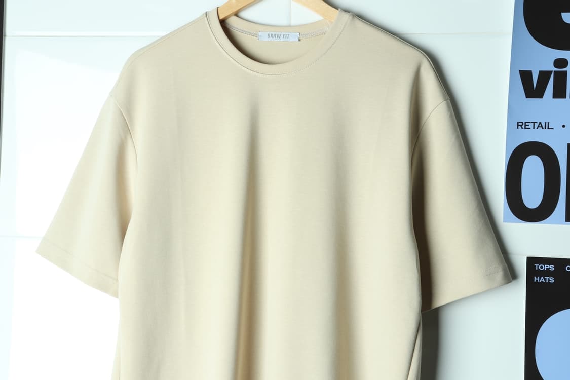 (L-2XL) 드로우핏 반팔 티셔츠 박시 기능성 시원 부들-H32924 상품이미지3