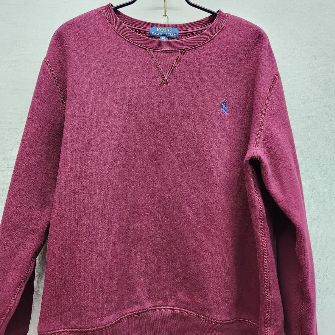 신형 폴로랄프로렌 로고 버건디 맨투맨 M 상품이미지3