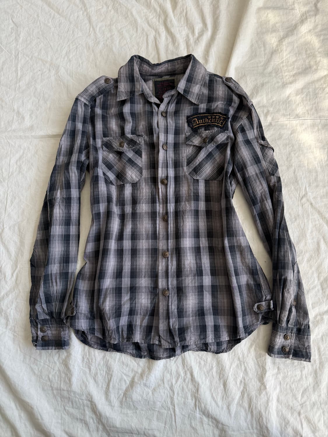 락시크 펑크 체크 셔츠 상품이미지2