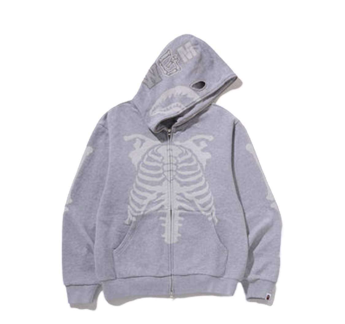 [2XL]베이프 스켈레톤 샤크 후드 그레이 상품이미지1