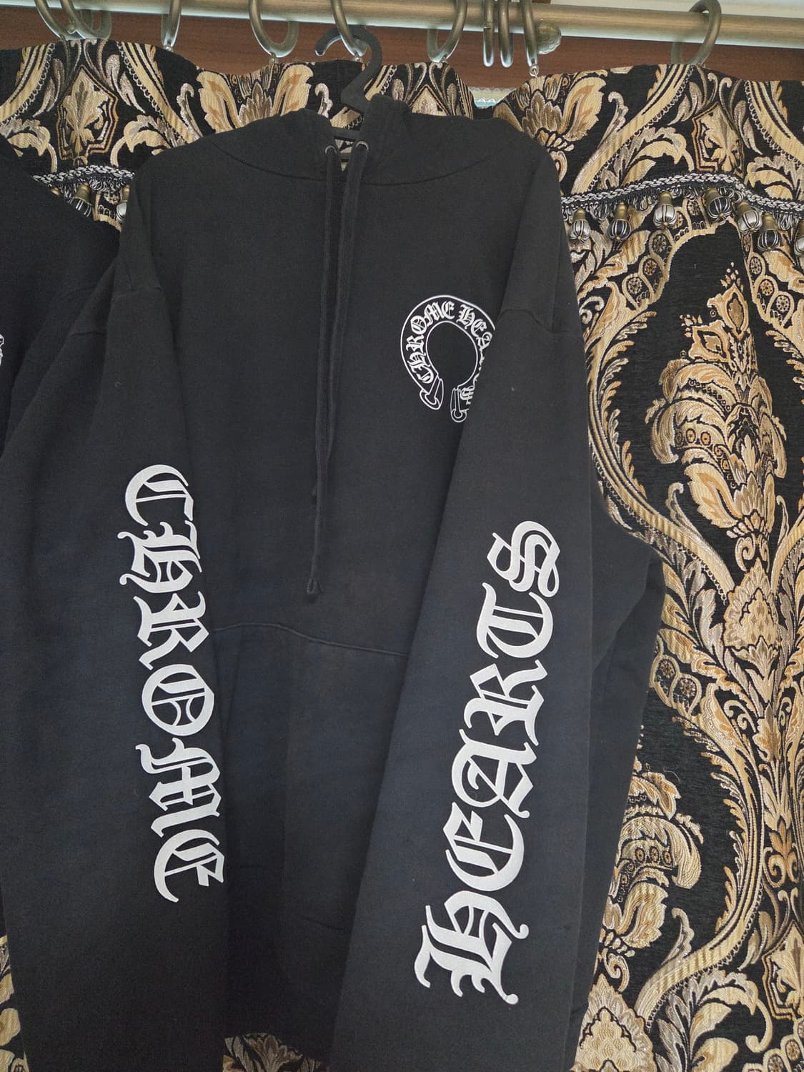 [정품] 크롬하츠 메티보이 촘퍼 홀스슈 후드티 블랙 XL 상품이미지1