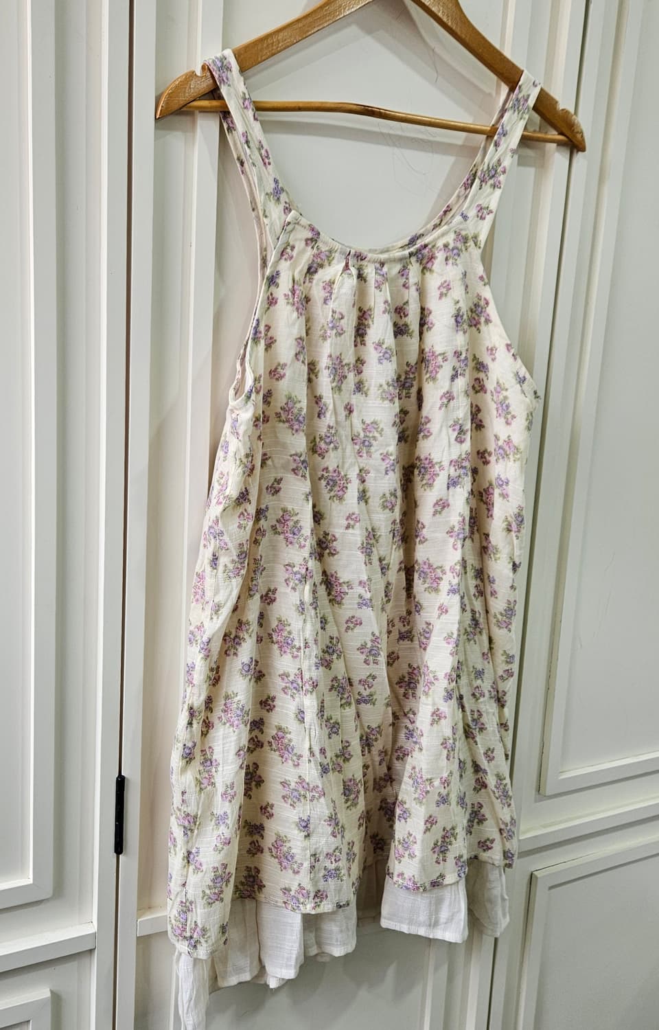 플라워 패턴 끈 나시 원피스 상품이미지2