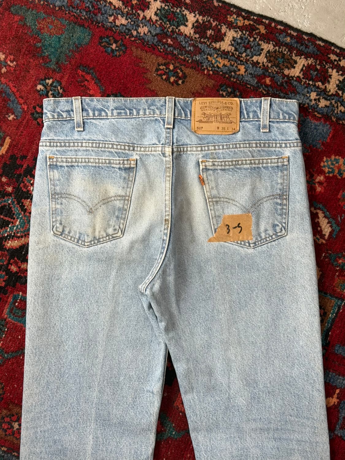 90's USA Made 빈티지 리바이스 517 오렌지탭 부츠컷 데님 상품이미지6