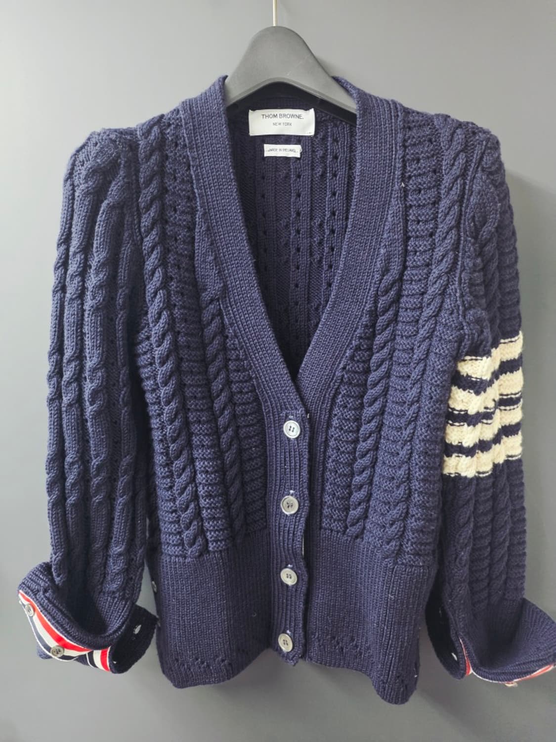 톰브라운 아란 케이블 니트 네이비 (사이즈 38 상태 최상) 상품이미지10