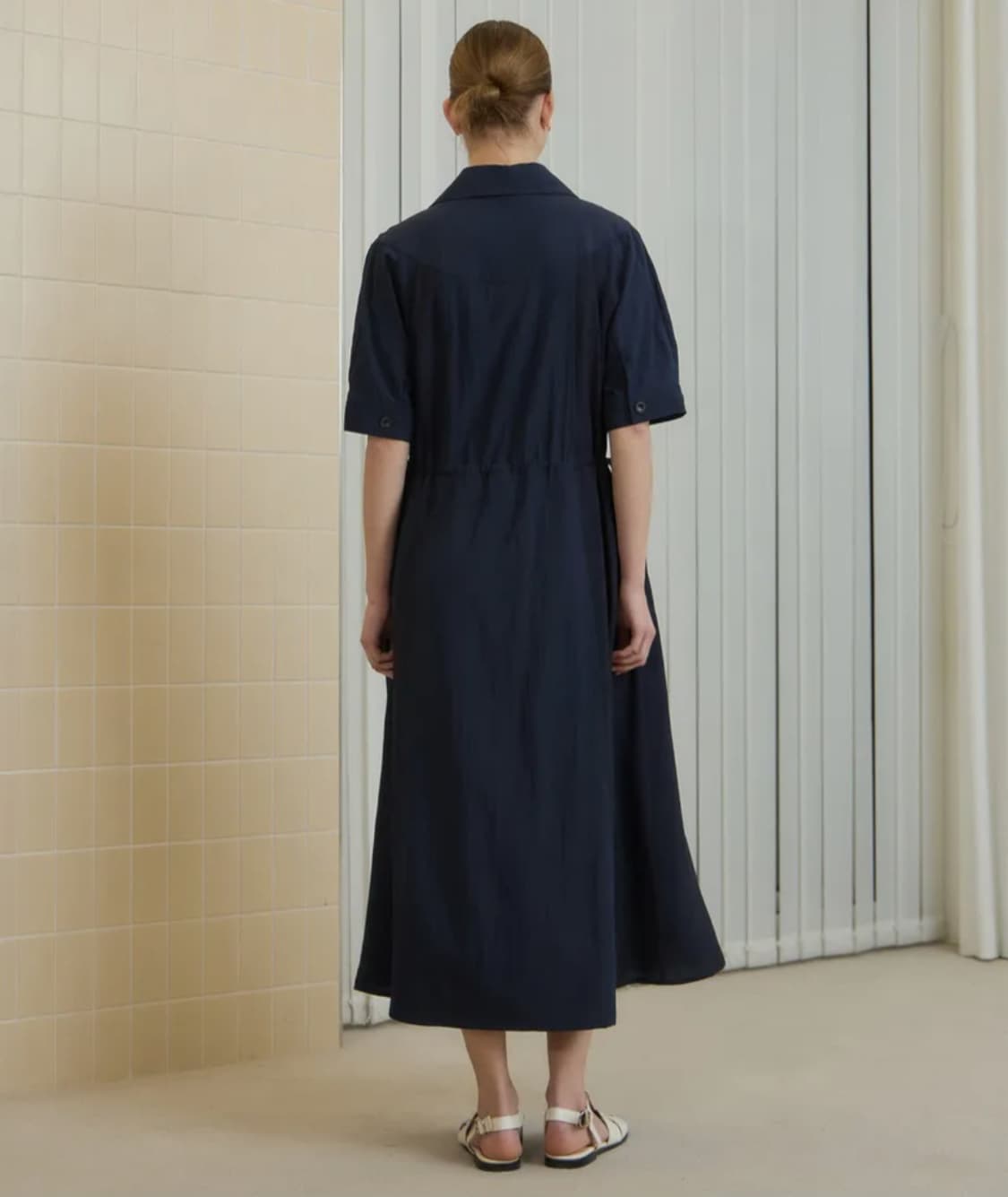 쥬시쥬디 25ss 우븐믹스 집업 롱원피스 66사이즈 상품이미지5