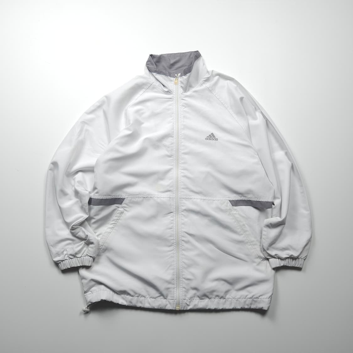 00s 아디다스 올드스쿨 미니멀 기모 바람막이 (L) 상품이미지1