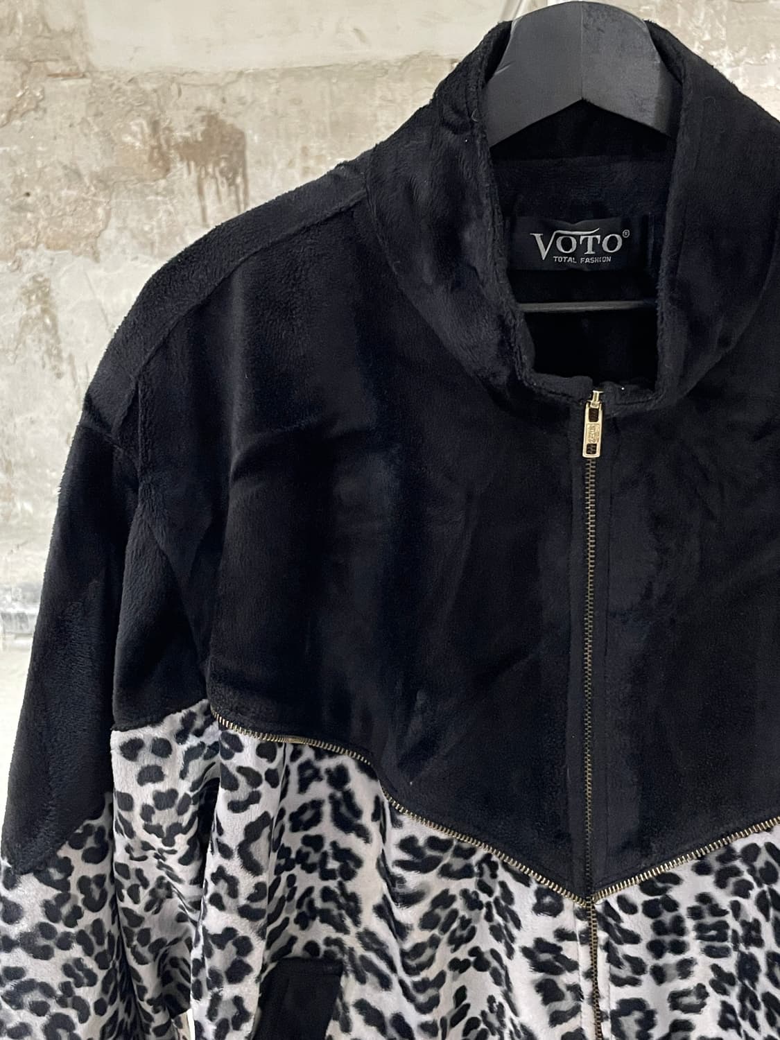 빈티지 요크 블랙 그레이 레오파드 집업 자켓  상품이미지2