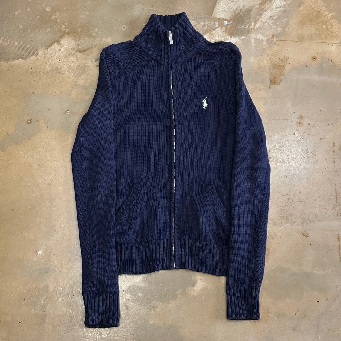 M 폴로랄프로렌 스포츠 코튼 네이비 집업 니트 상품이미지2