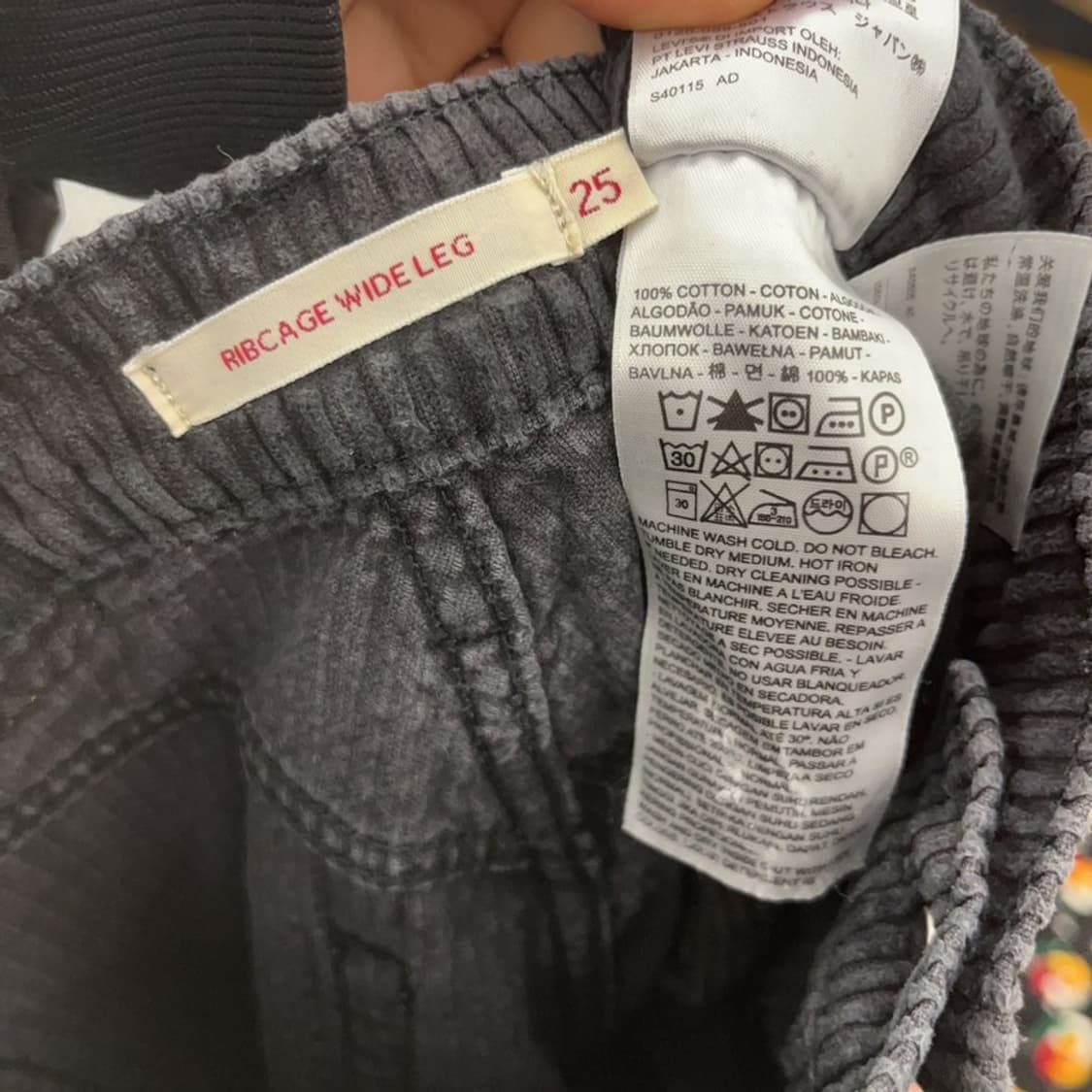 리바이스 올드스쿨 코듀로이 하이웨스트 코튼팬츠 25인치 C07191 상품이미지6