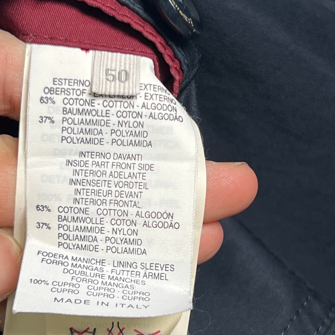 에르메네질도 제냐 딥 네이비 코튼 카코트 50 상품이미지10