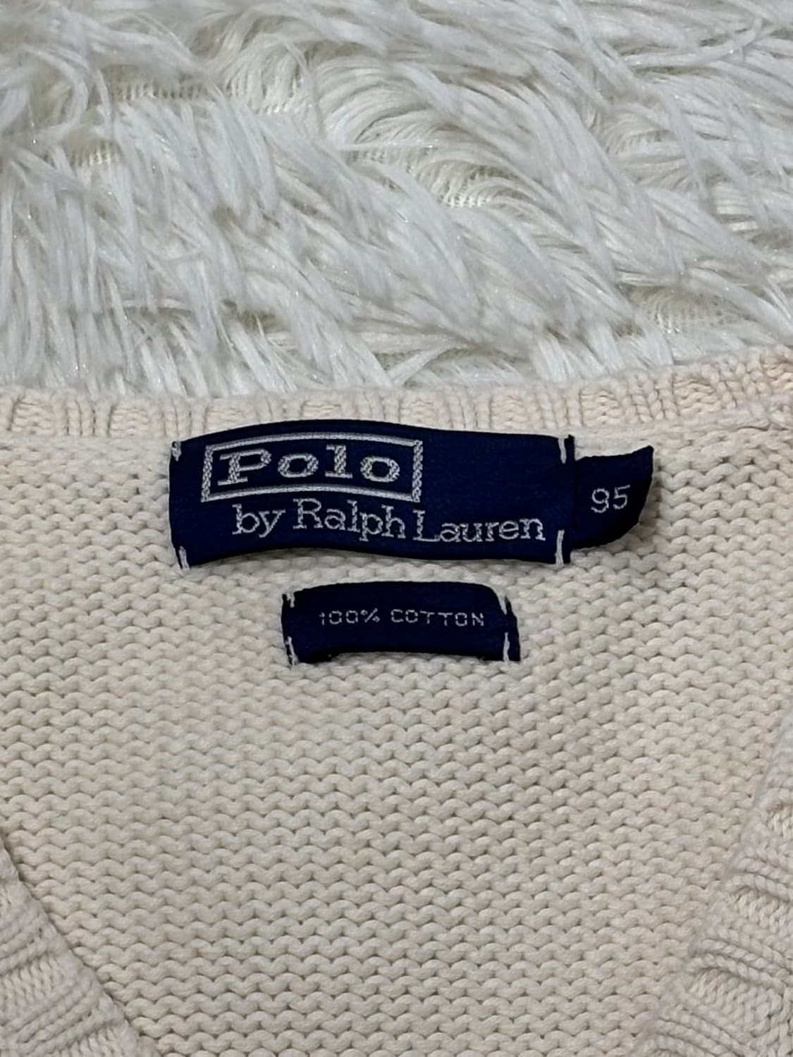 폴로랄프로렌 네이비포니 크림 니트조끼 상품이미지6
