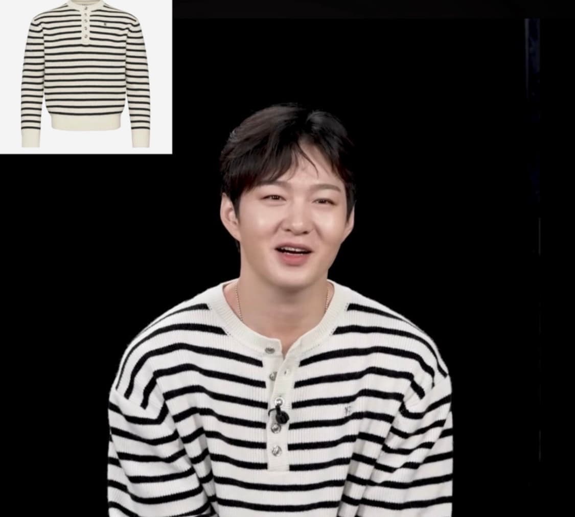 노이스 / 스트라이프 헨리넥 스웨터 / M 상품이미지3