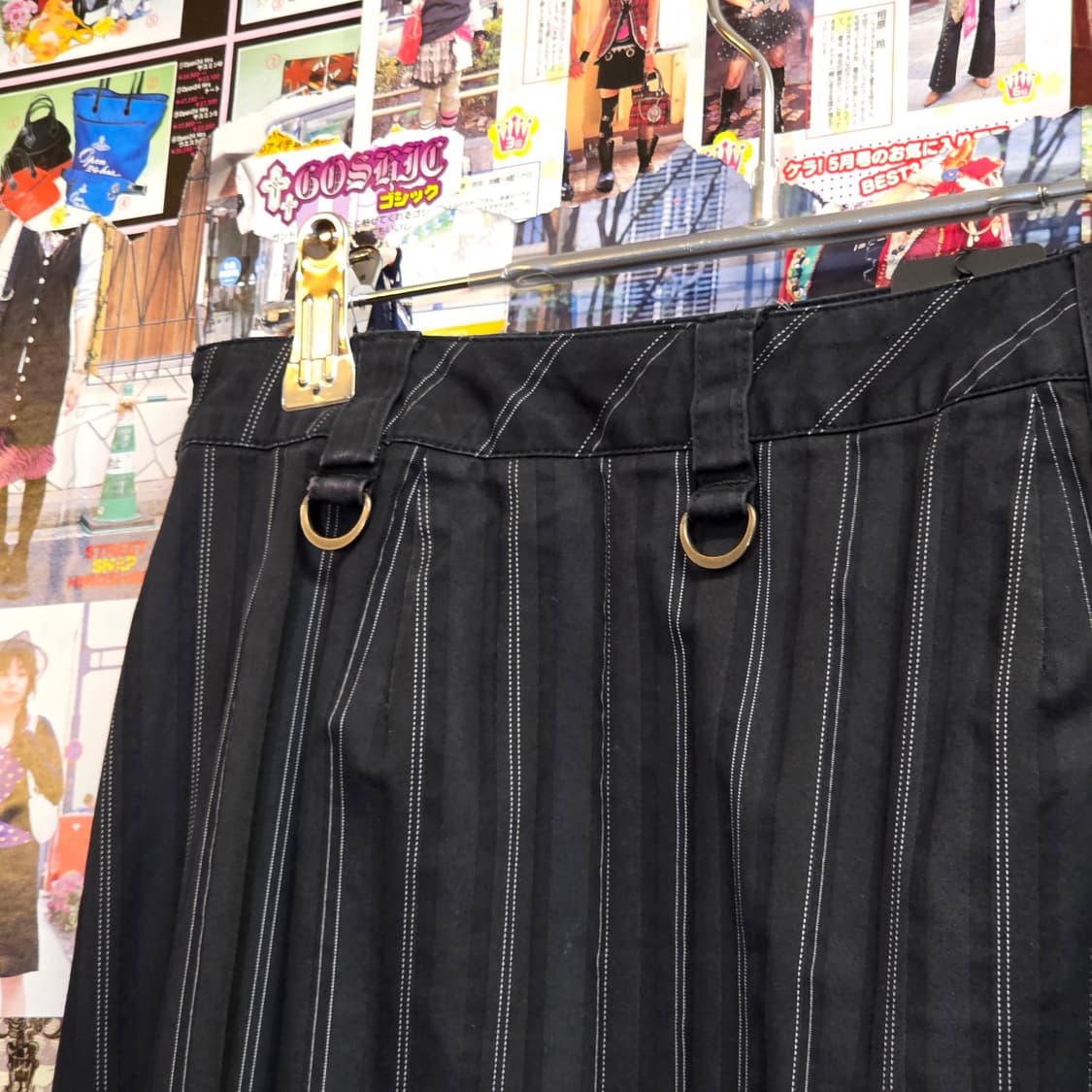 JPN 스트라이프 사이드 트임 롱스커트 상품이미지6