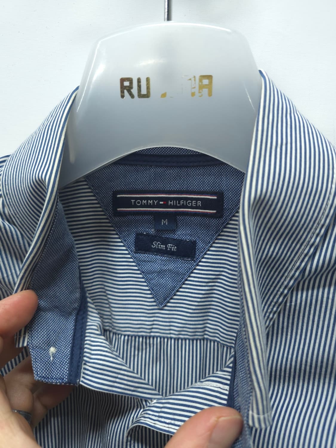 타미힐피거 남성 블루 스트라이프 셔츠 (95) 상품이미지6