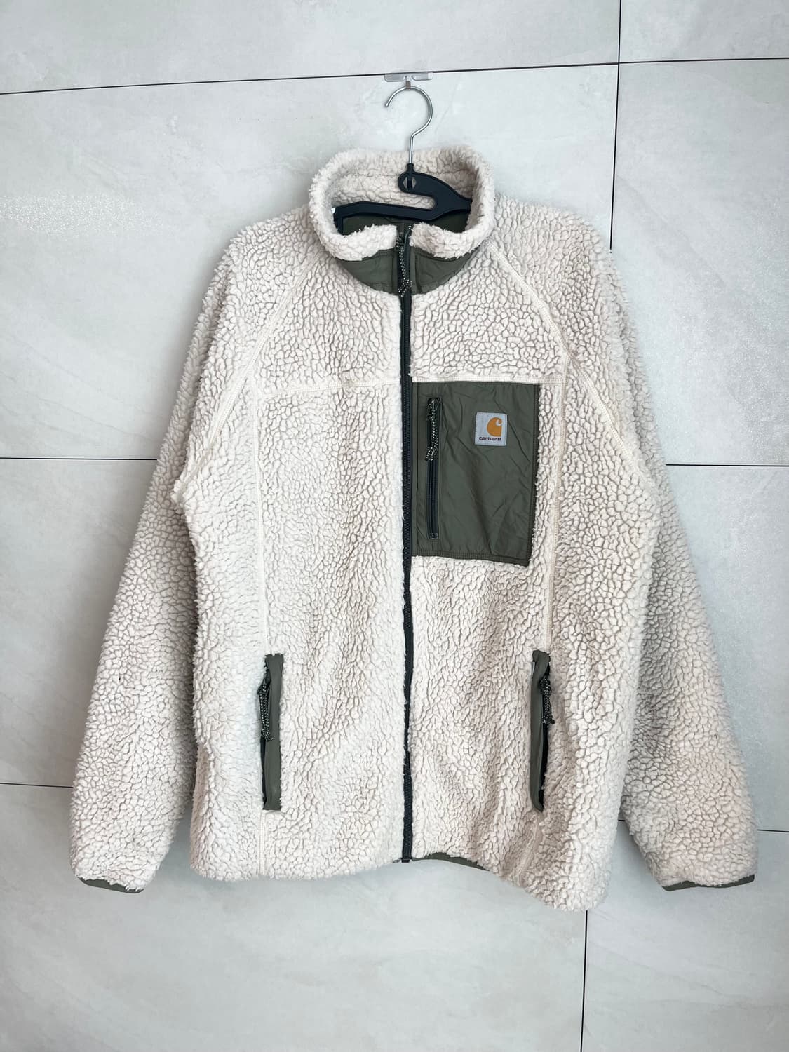 칼하트 플리스 자켓 아이보리/카키 [L] 상품이미지3