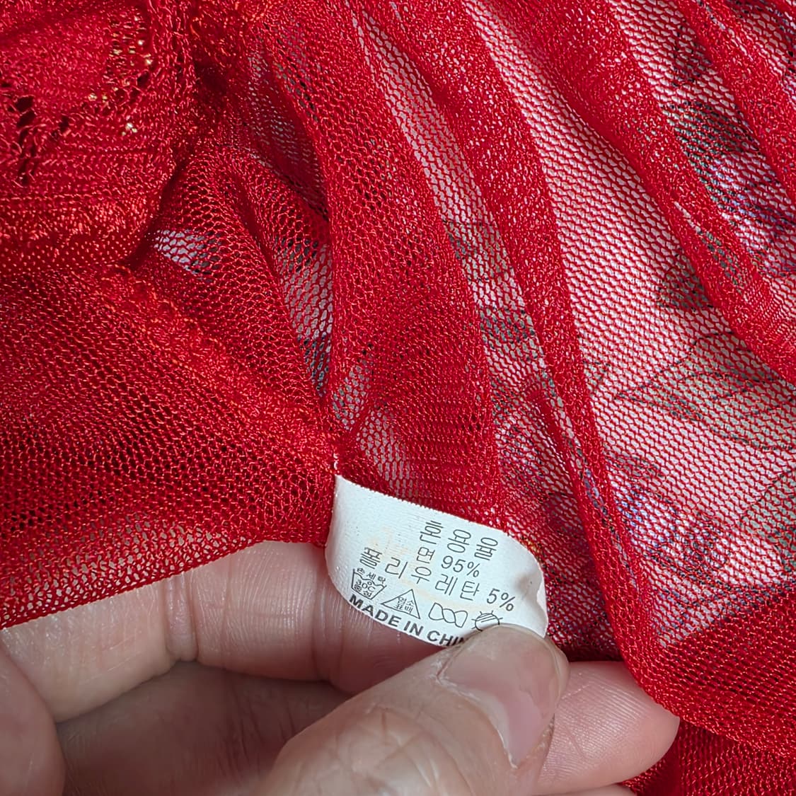 빈티지)레드 슬립 시스루 레이스 섹시 란제리 상품이미지3