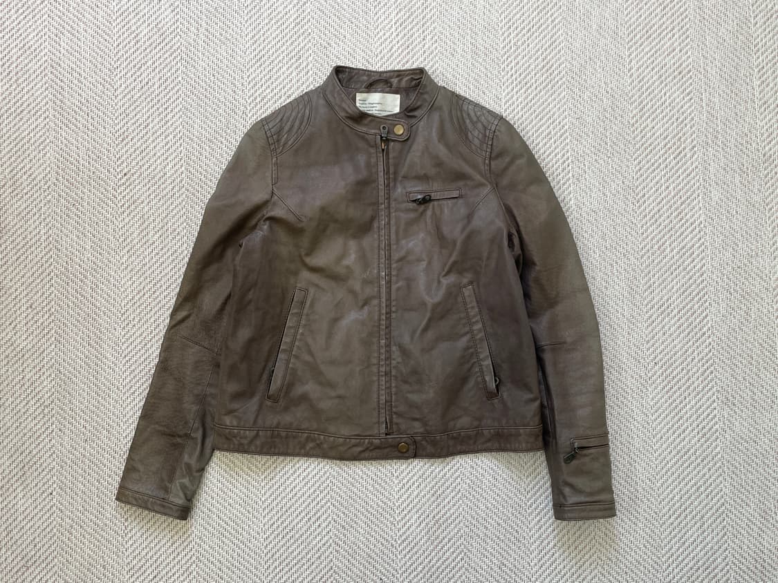 빈티지 싱글라이더  브라운 돈피 레더 자켓  상품이미지1
