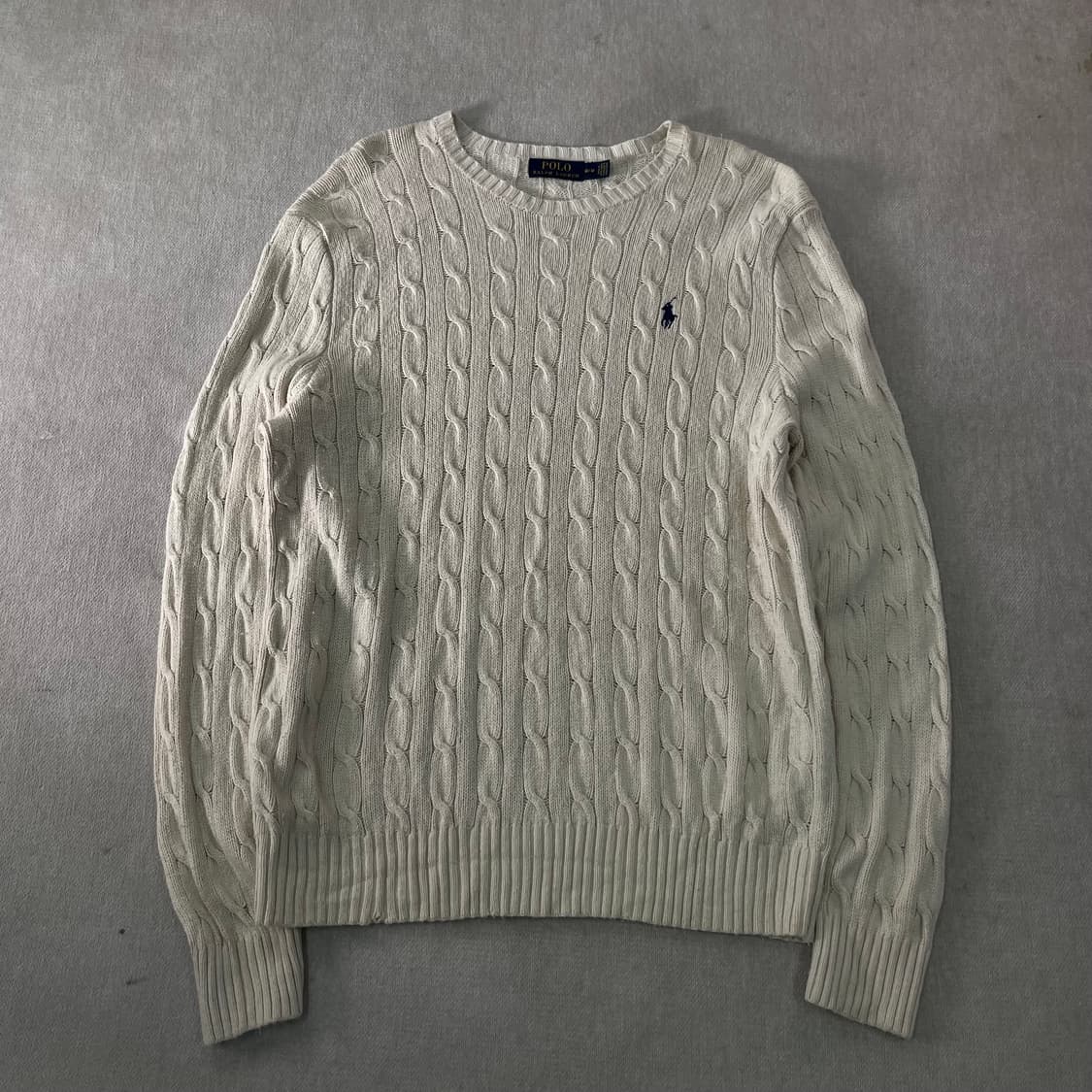 100 폴로랄프로렌 베이지 꽈배기 니트 상품이미지1