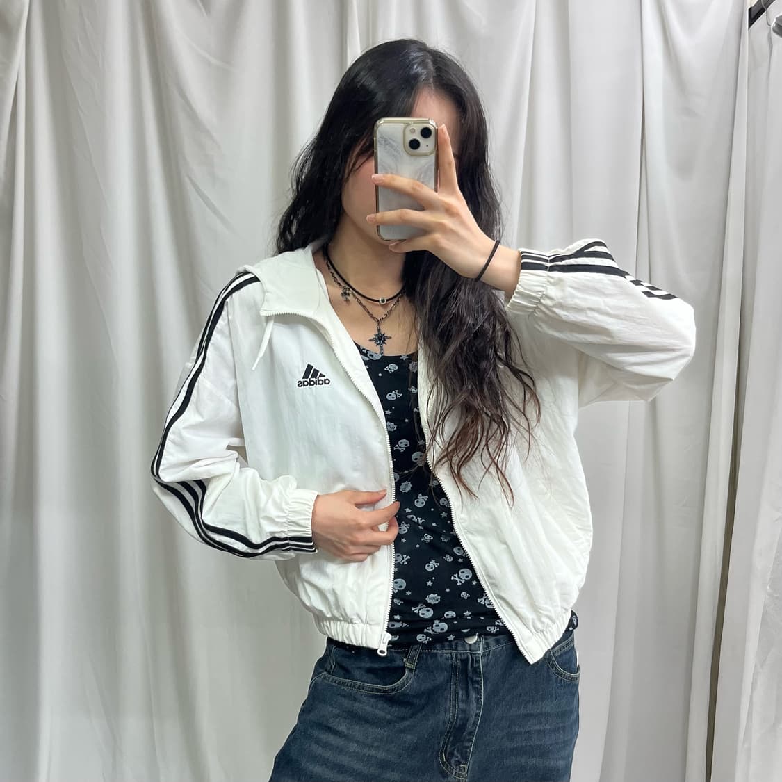 Adidas white windbreak jacket 상품이미지2