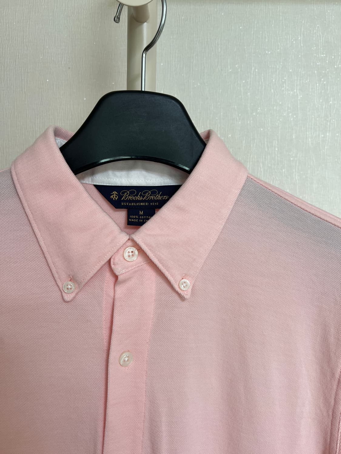 Brooks Brothers 브룩스 브라더스 핑크 버튼다운 피케 셔츠 상품이미지3