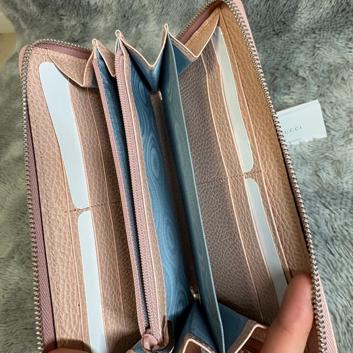 구찌 마몽 지퍼 장지갑 핑크 새상품 상품이미지6