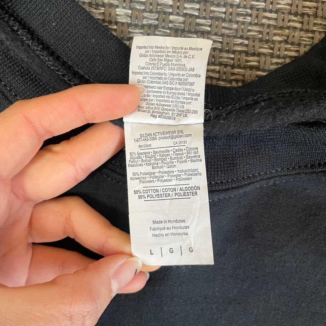 길단 블랙 프린팅 기모 맨투맨 L 상품이미지5