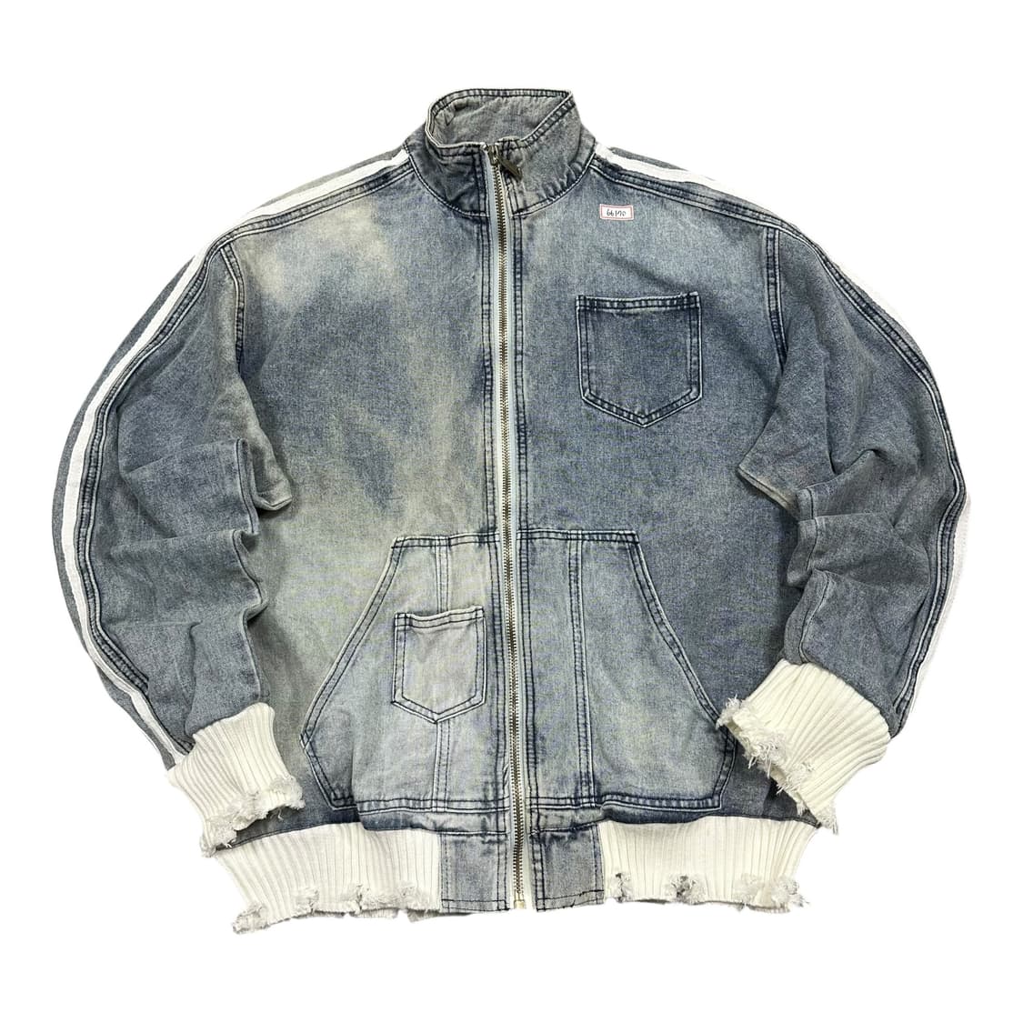 ✨ (바배) 빈티지 시보리 데미지 집업 데님 자켓  상품이미지1