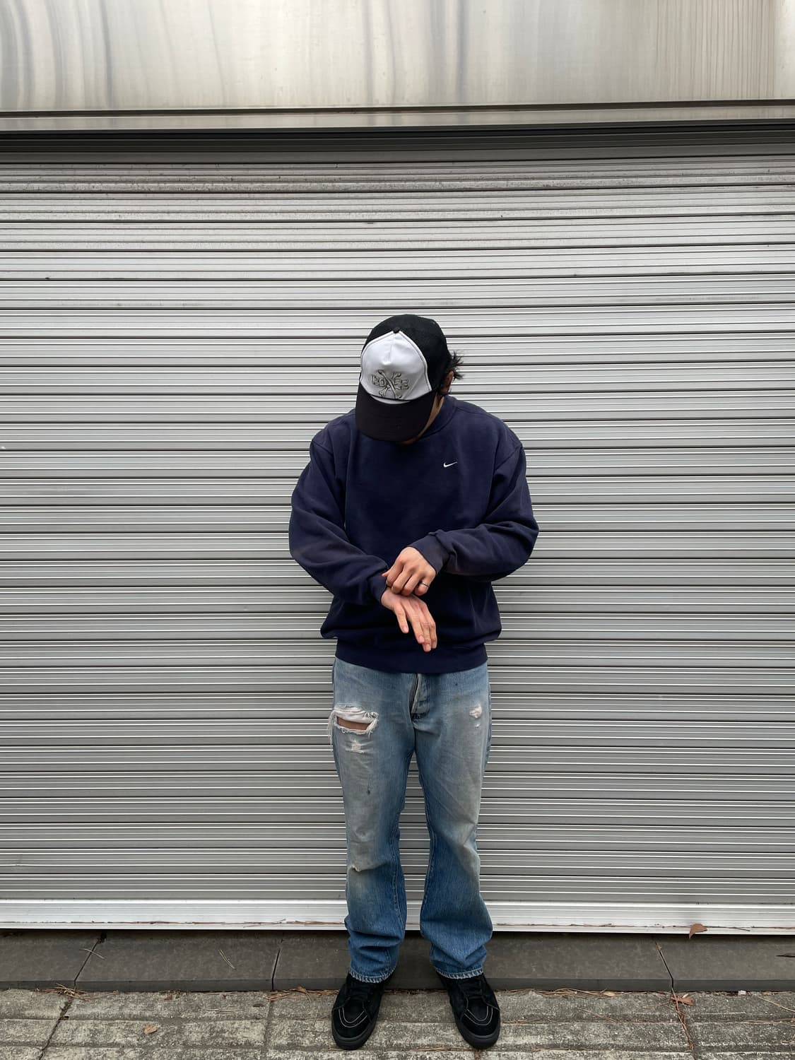 90s Nike Faded Navy Sweatshirt(USA Made) 상품이미지3