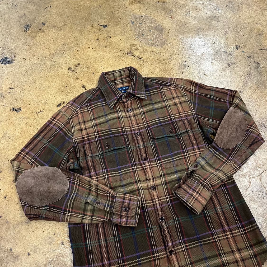 폴로 랄프로렌 브라운 체크 셔츠 상품이미지1