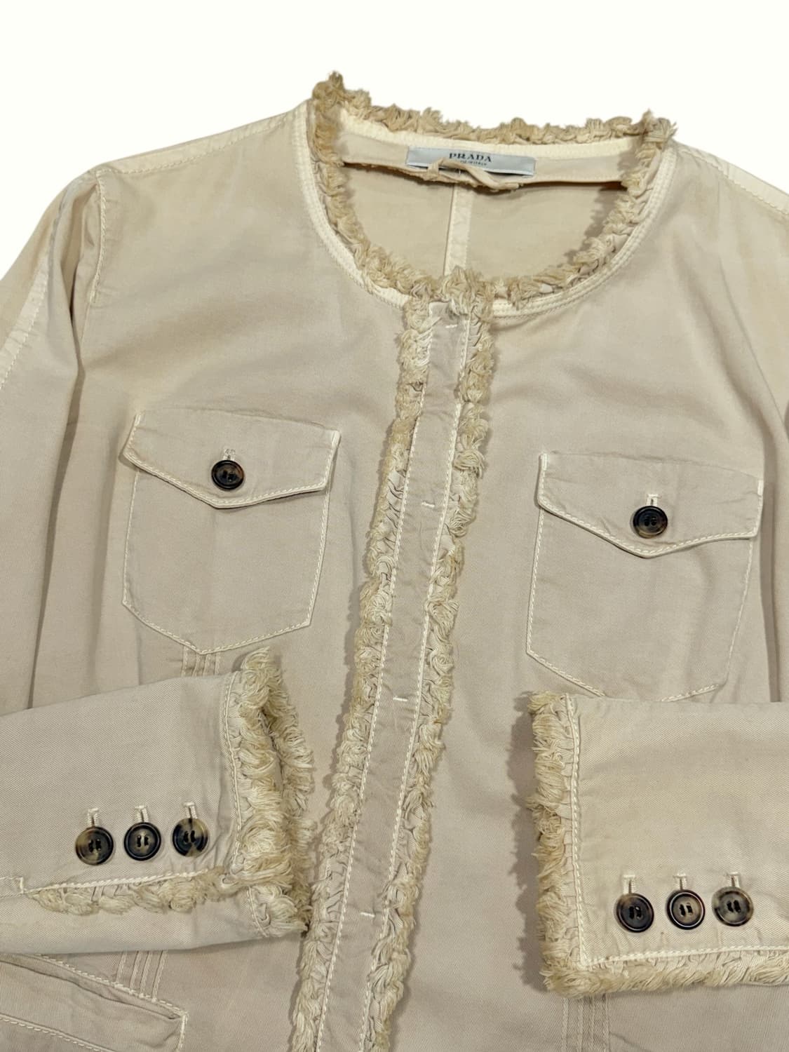 Prada 프라다 논카라 코튼 자켓 상품이미지2