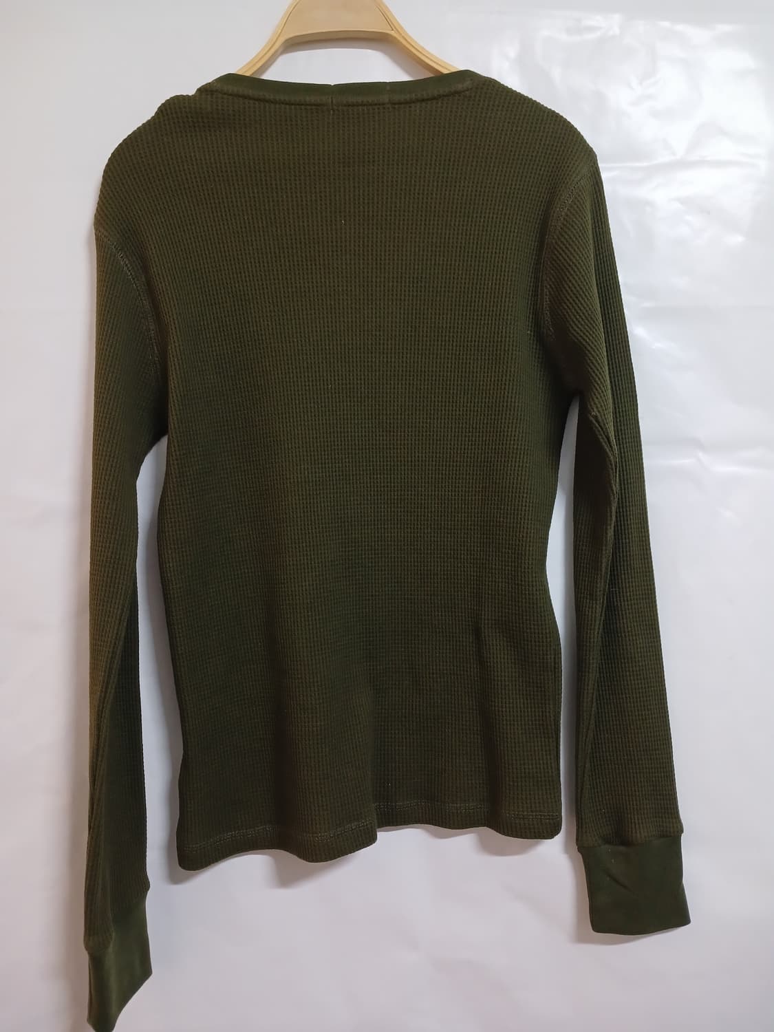 (새상품,M,95)폴로 랄프로렌 남성 와플긴팔면티 카키 상품이미지5