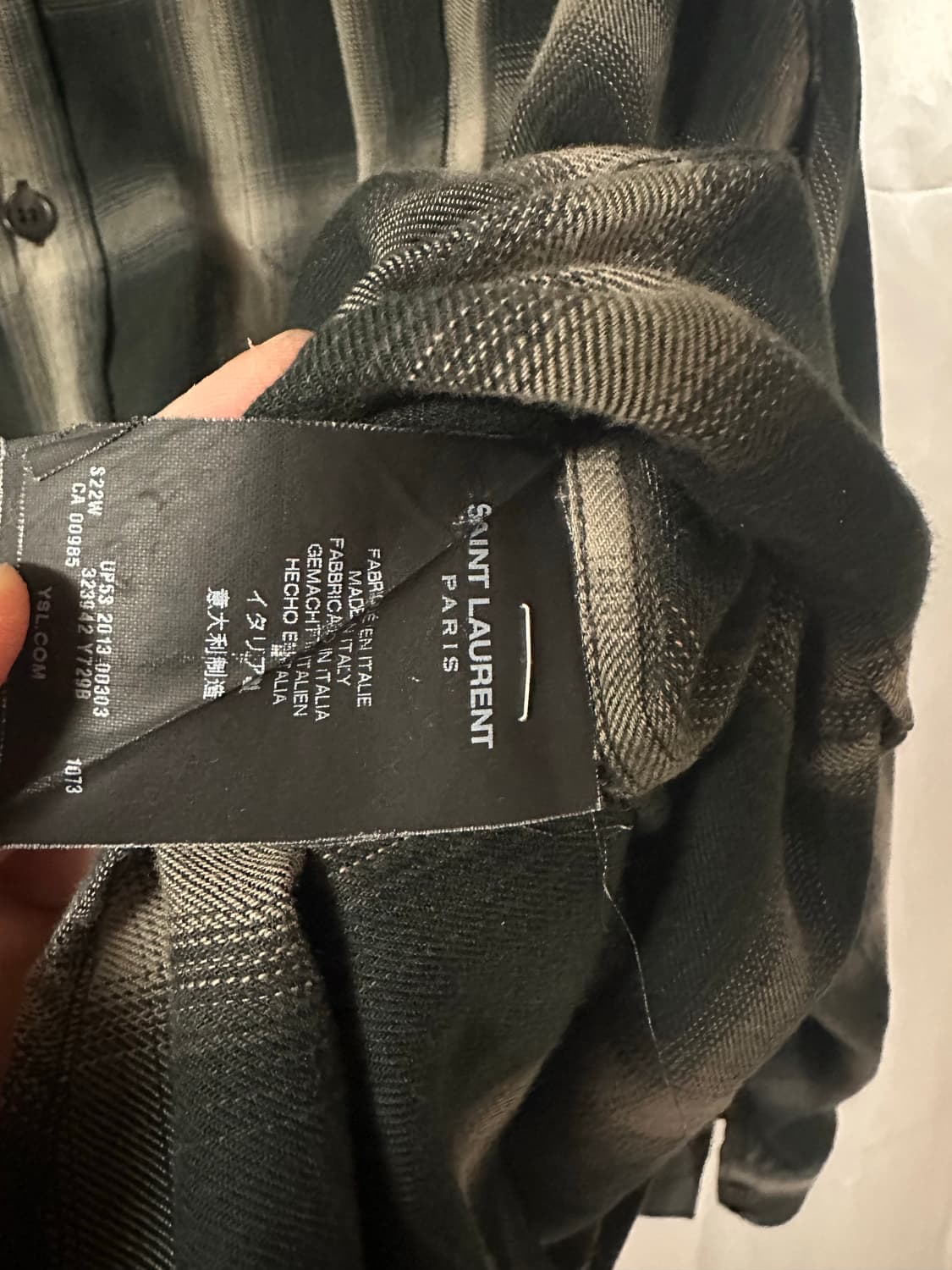 생로랑 13FW 플란넬 셔츠 상품이미지3