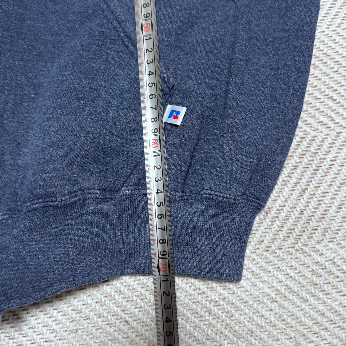 (XL) 00s 빈티지 러셀 애슬레틱 네이비, 그레이 후드집업 상품이미지4