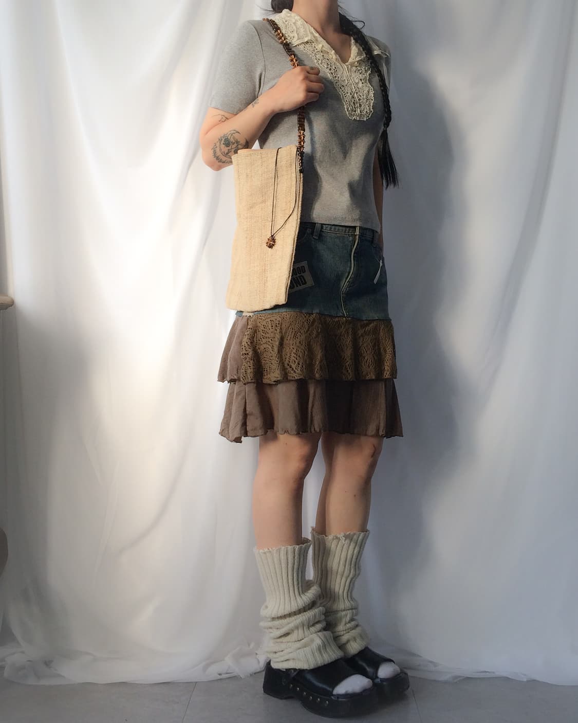 Crochet trimming t shirt 상품이미지6
