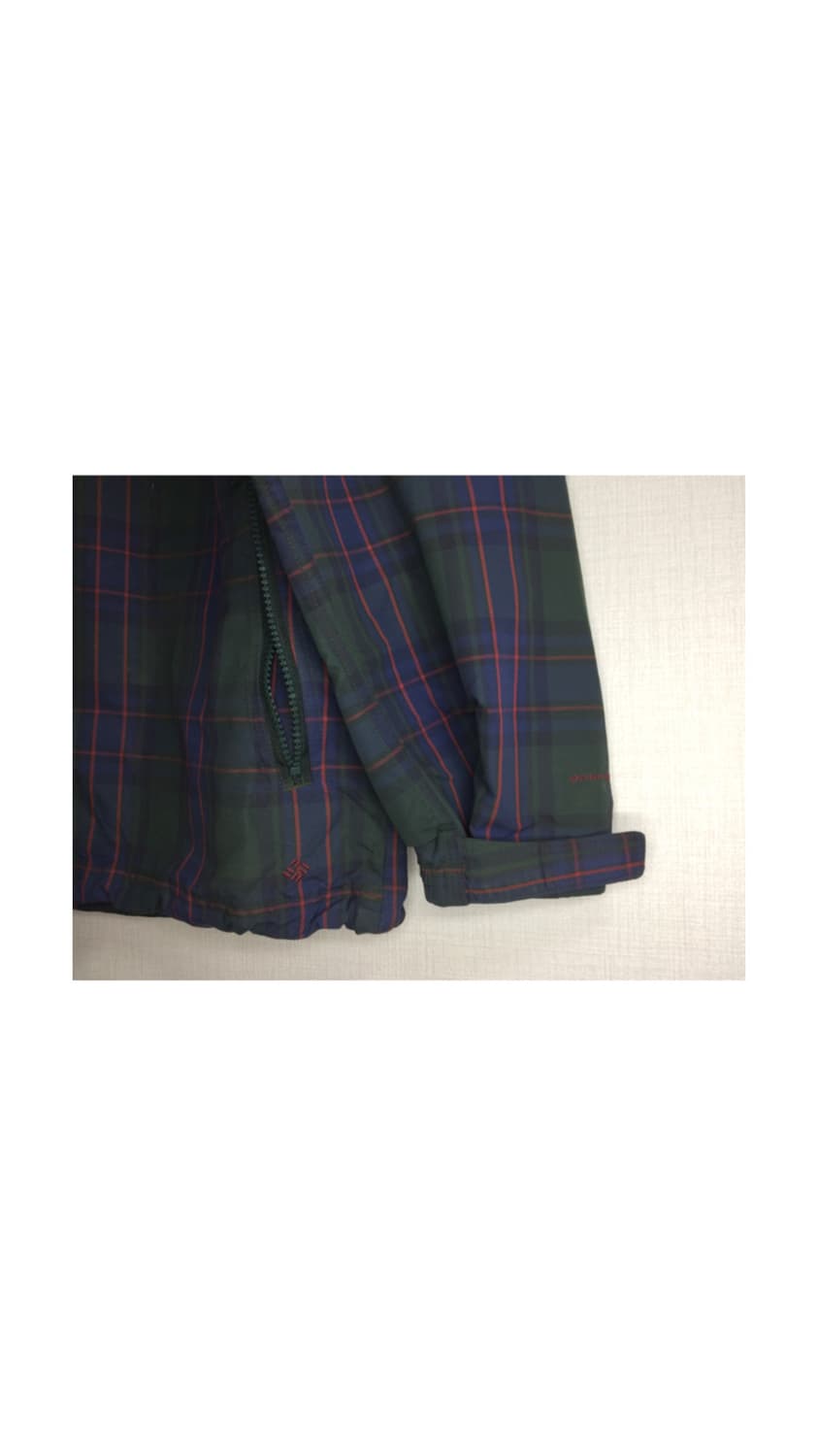 Columbia 컬럼비아 그린 체크 바람막이 윈드브레이커 상품이미지5