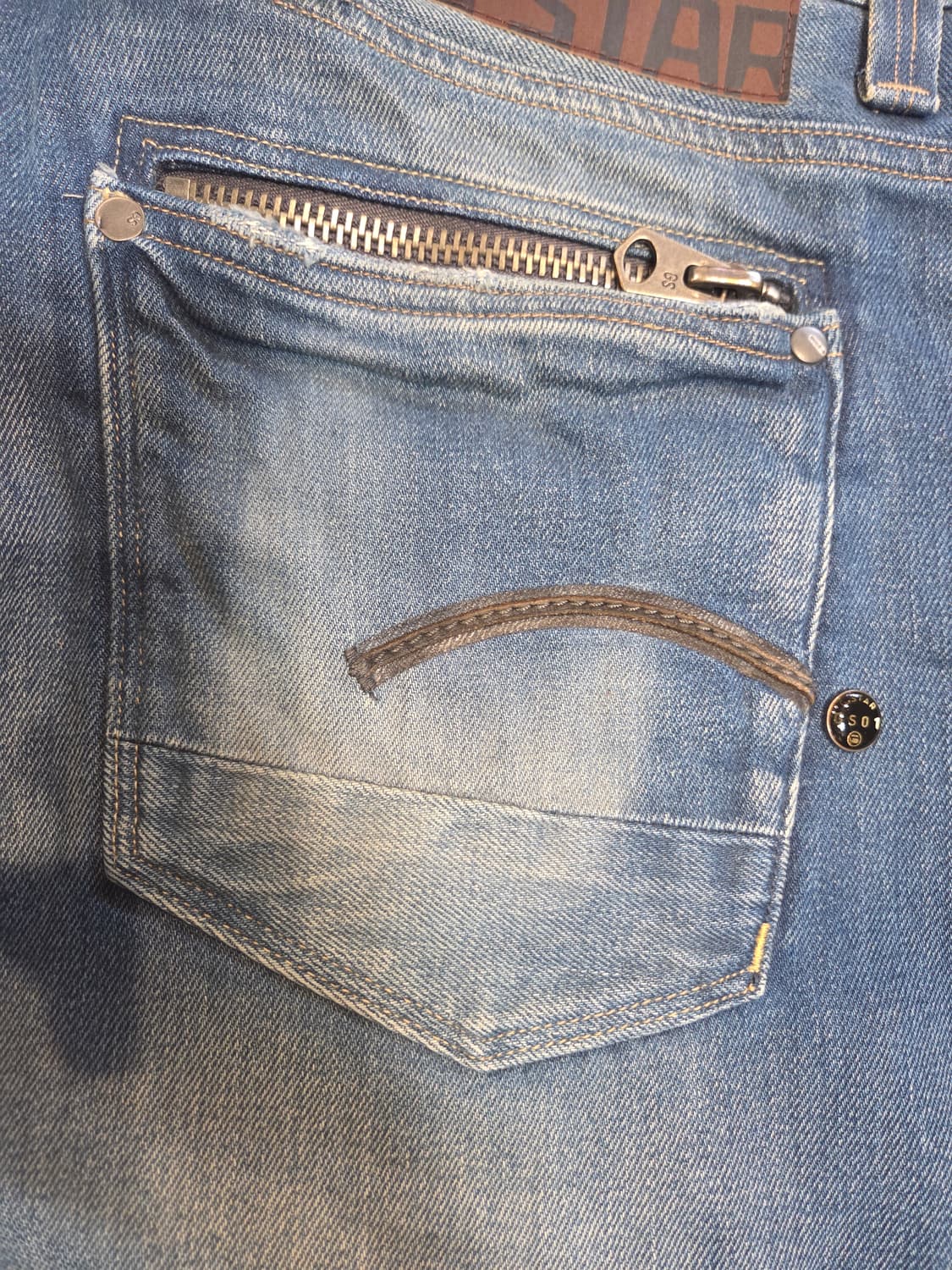 G-STAR RAW  3301 스트레이트 핏 블루 워싱(w33/L32) 상품이미지6