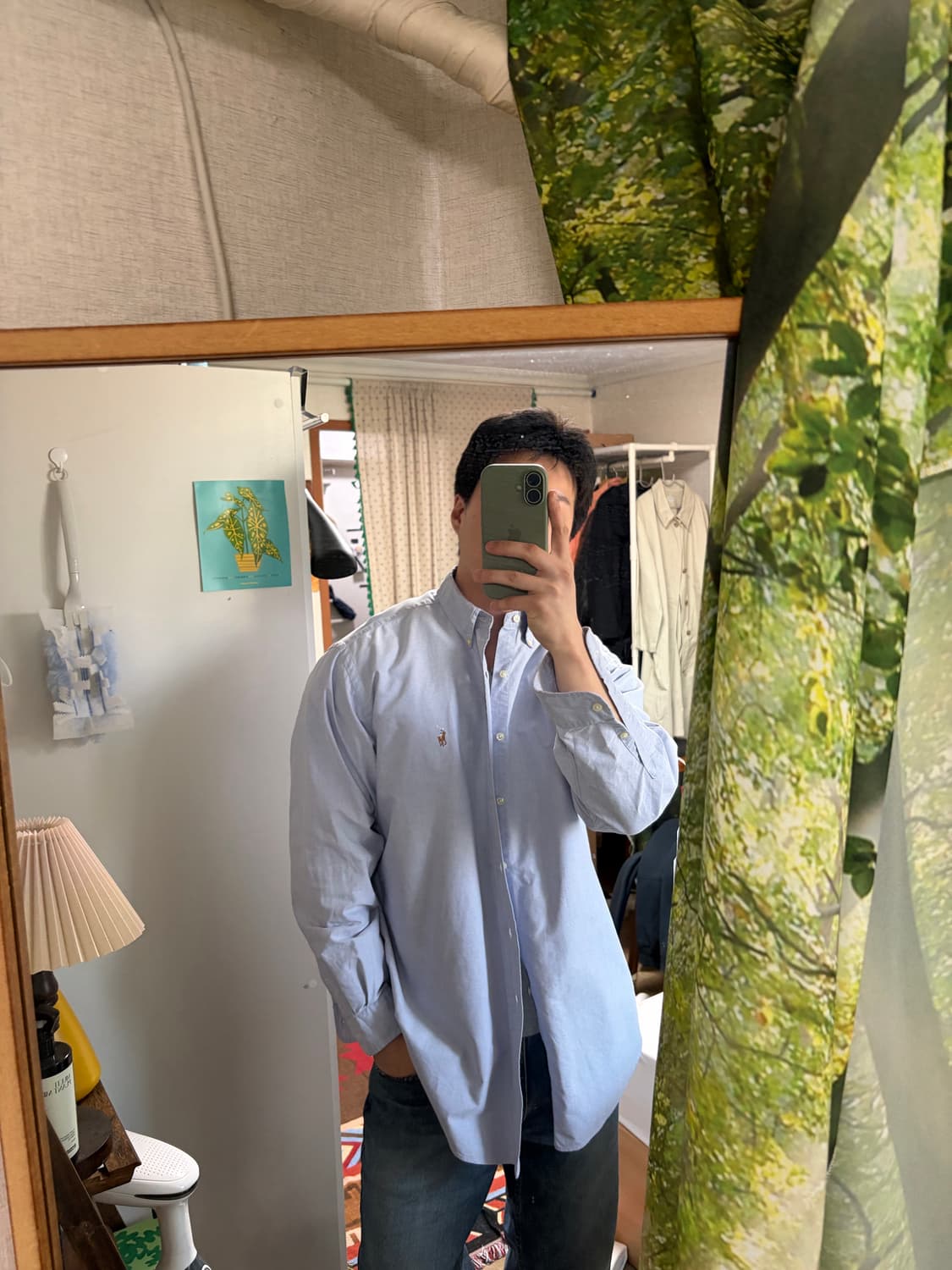 105-110) 폴로 랄프로렌 옥스포드 셔츠 하늘색 상품이미지2