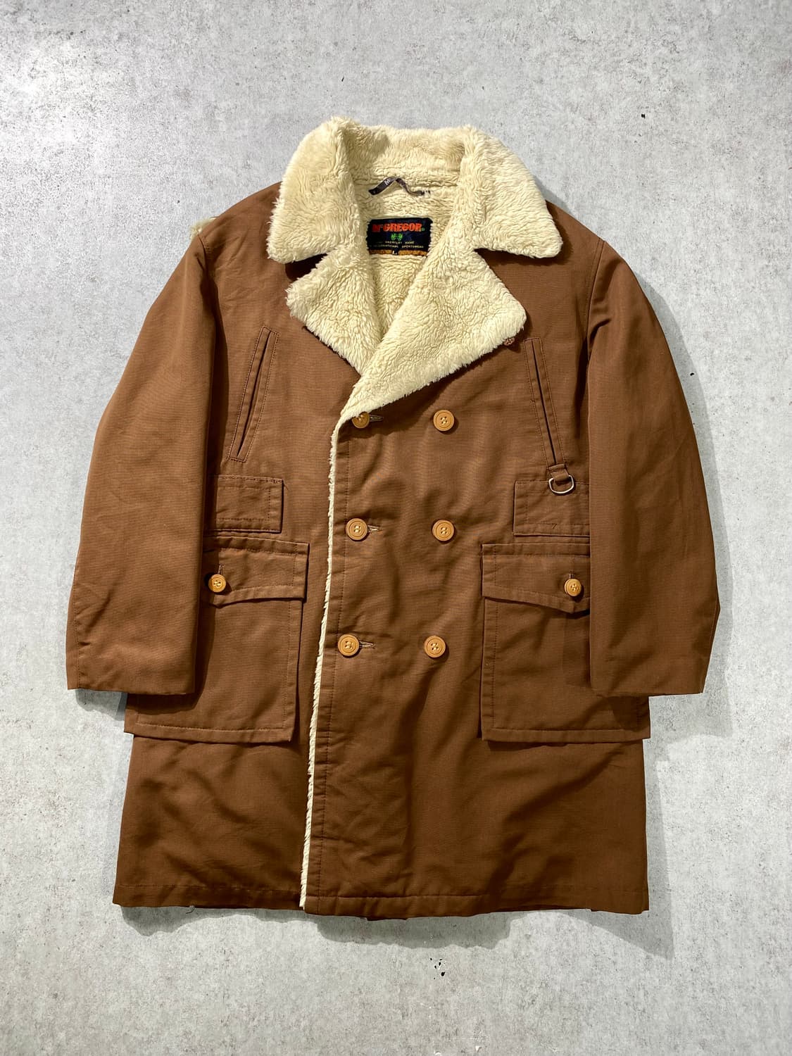 [L] 90s  MCGREGOR 맥그리거 브라운 시어링 후드 코트 상품이미지2