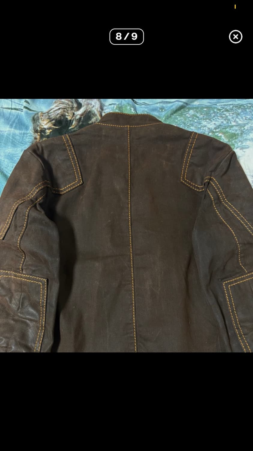 [L]준야와타나베×루이스레더 03AW 브라운 몰 4 스킷 라이더 자켓 상품이미지8