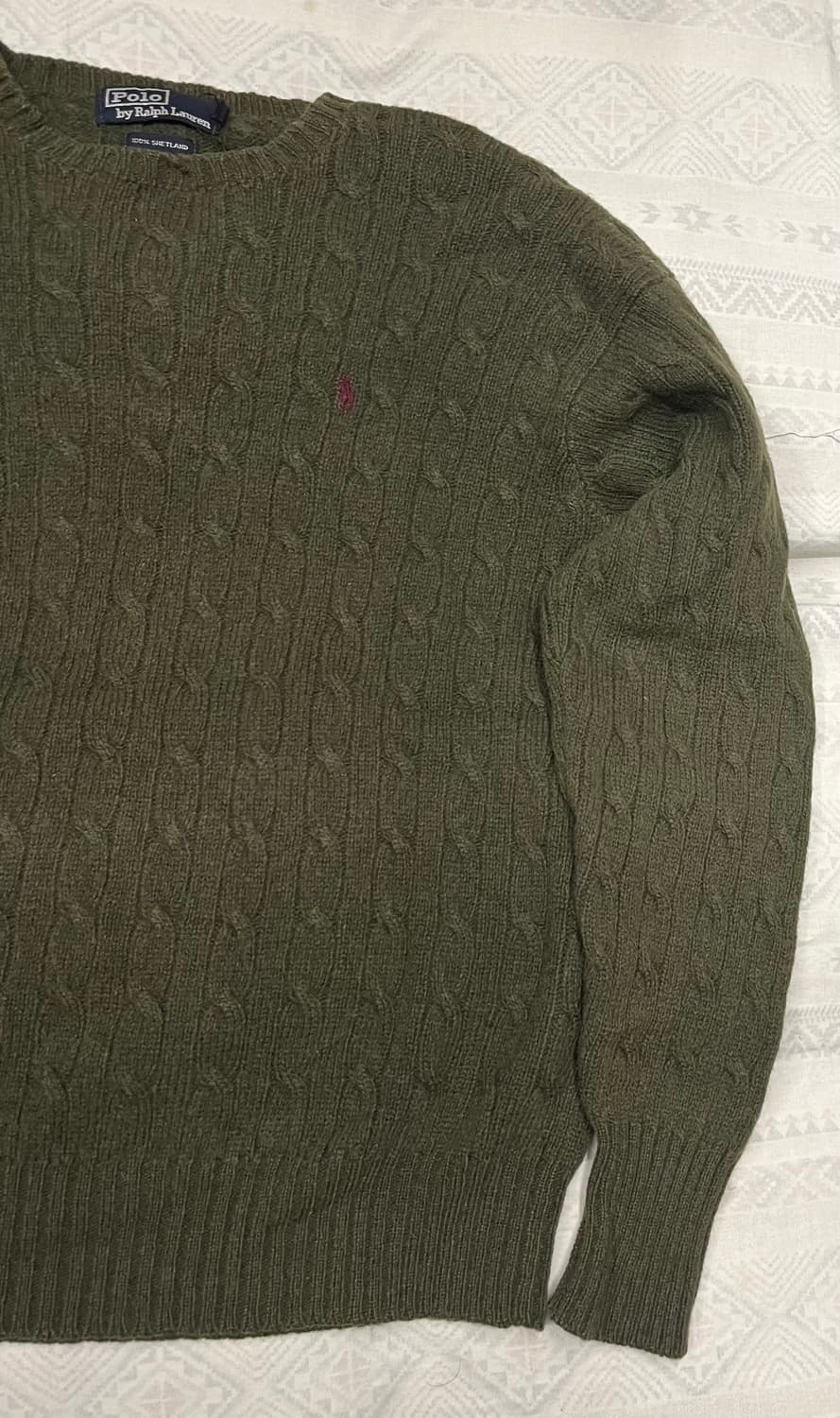 폴로 랄프로렌 케이블 니트 올리브 상품이미지3