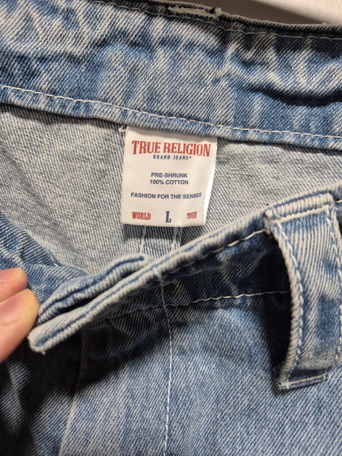 (타임세일)(새상품)트루릴리젼 워싱 연청 데님 팬츠L 상품이미지6