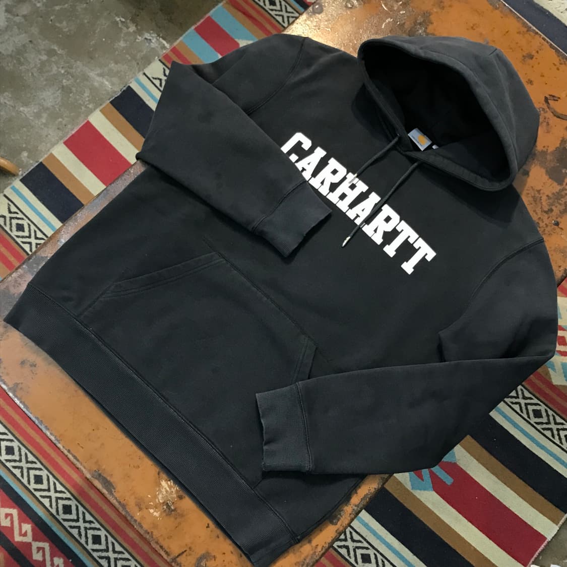 칼하트 알파벳 프린팅 블랙 기모 후디 남성 105 사이즈 상품이미지2