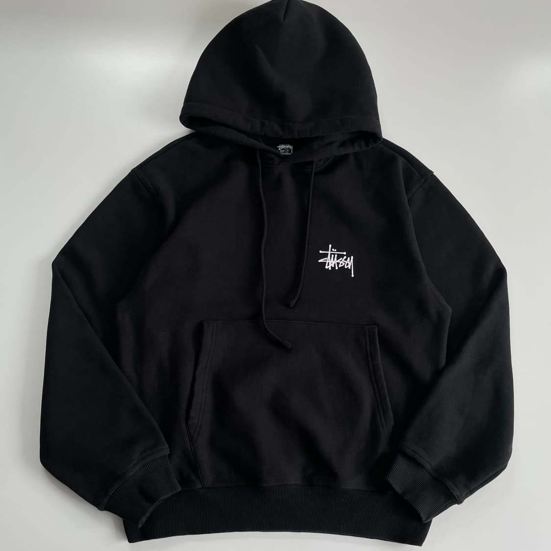 Stussy  스투시 스탁 로고 블랙 후드티 상품이미지2