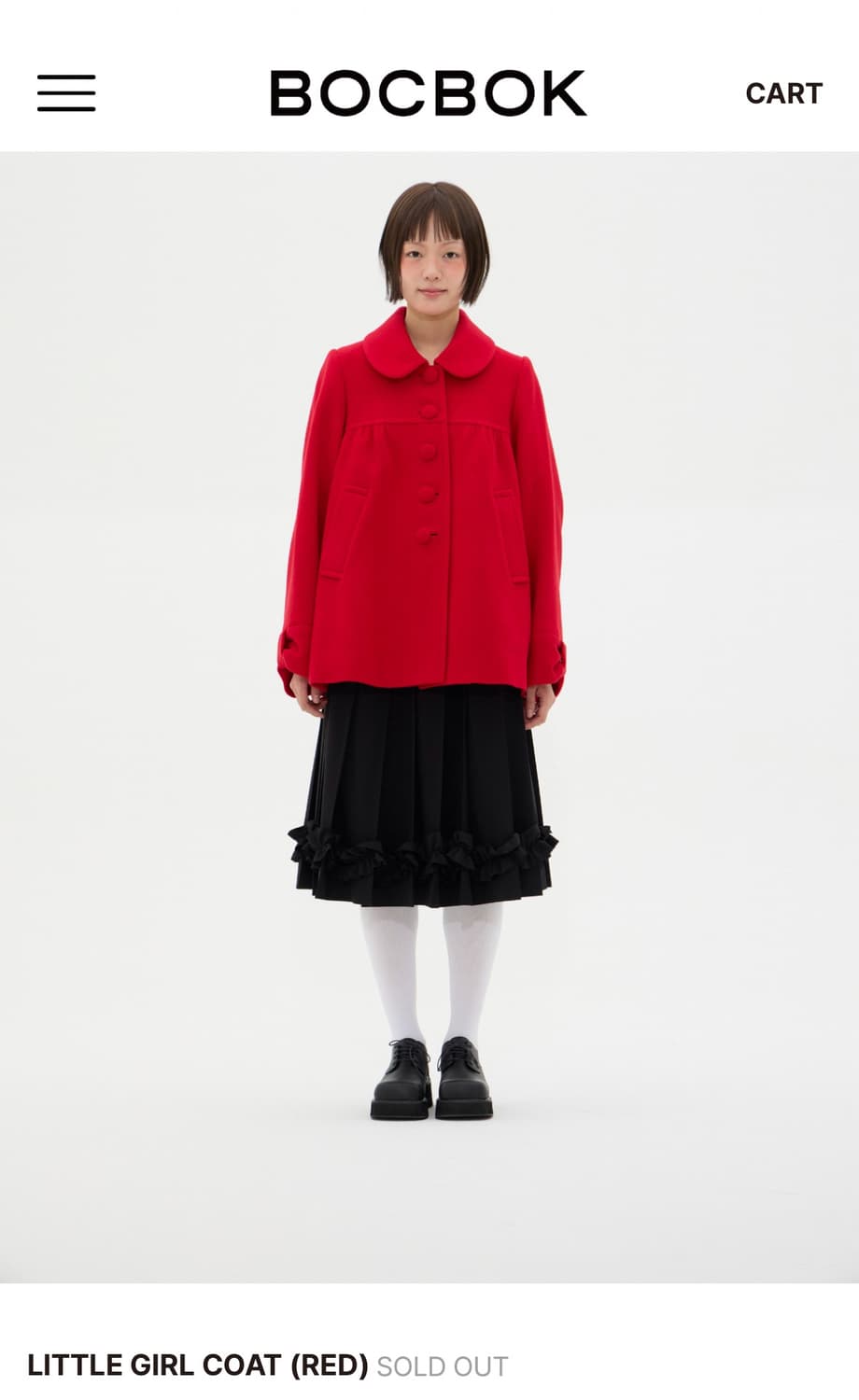 bokbok 복복 레드 숏코트 상품이미지2