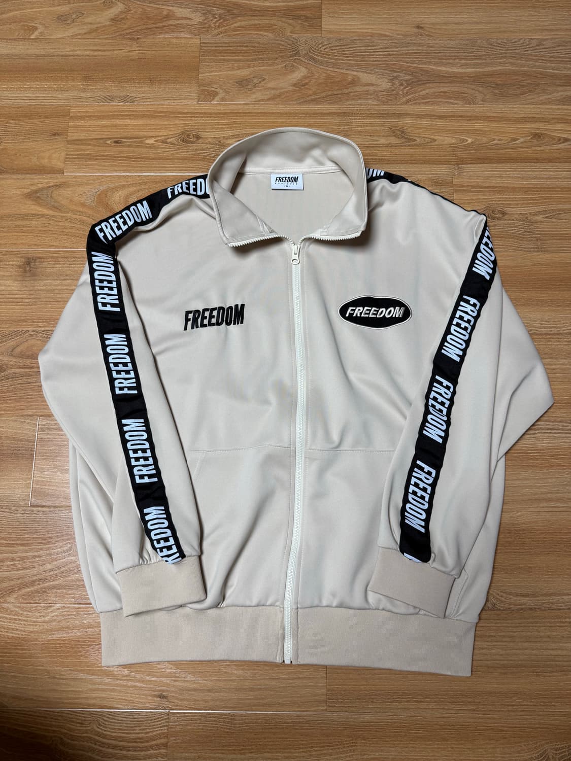 [XL]프리덤 레터링 져지 자켓 상품이미지1