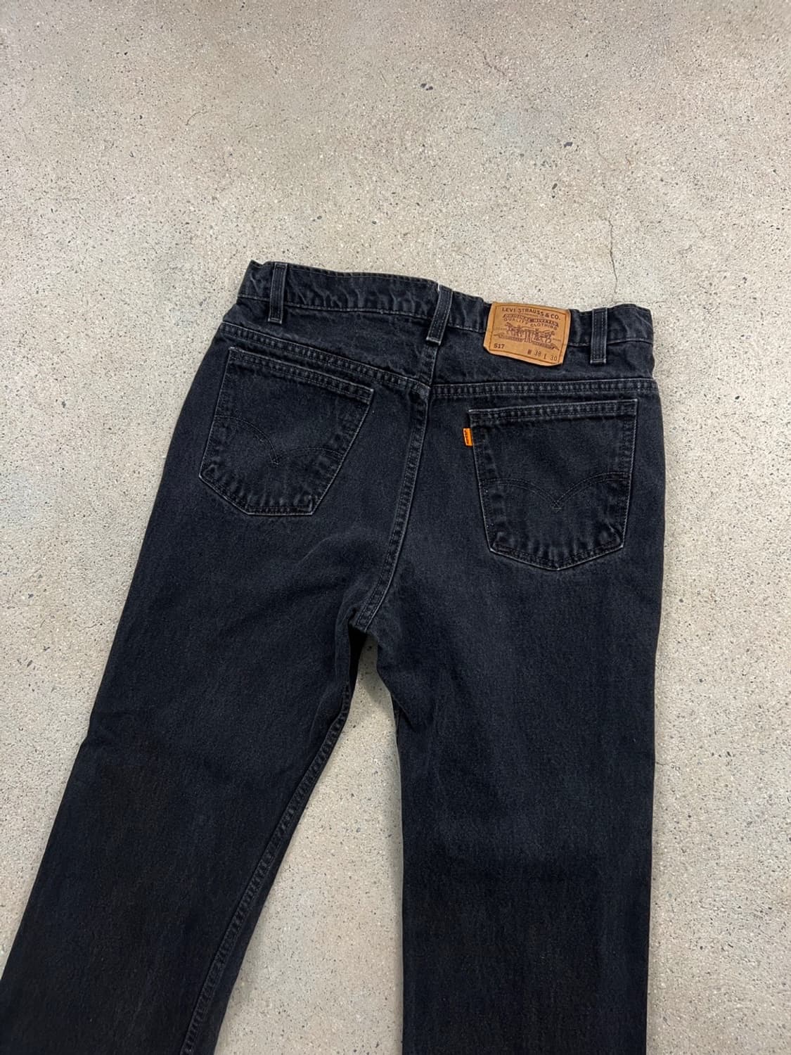 리바이스 90s 517 오렌지 탭 블랙 데님 팬츠 / 35 x 29 상품이미지3