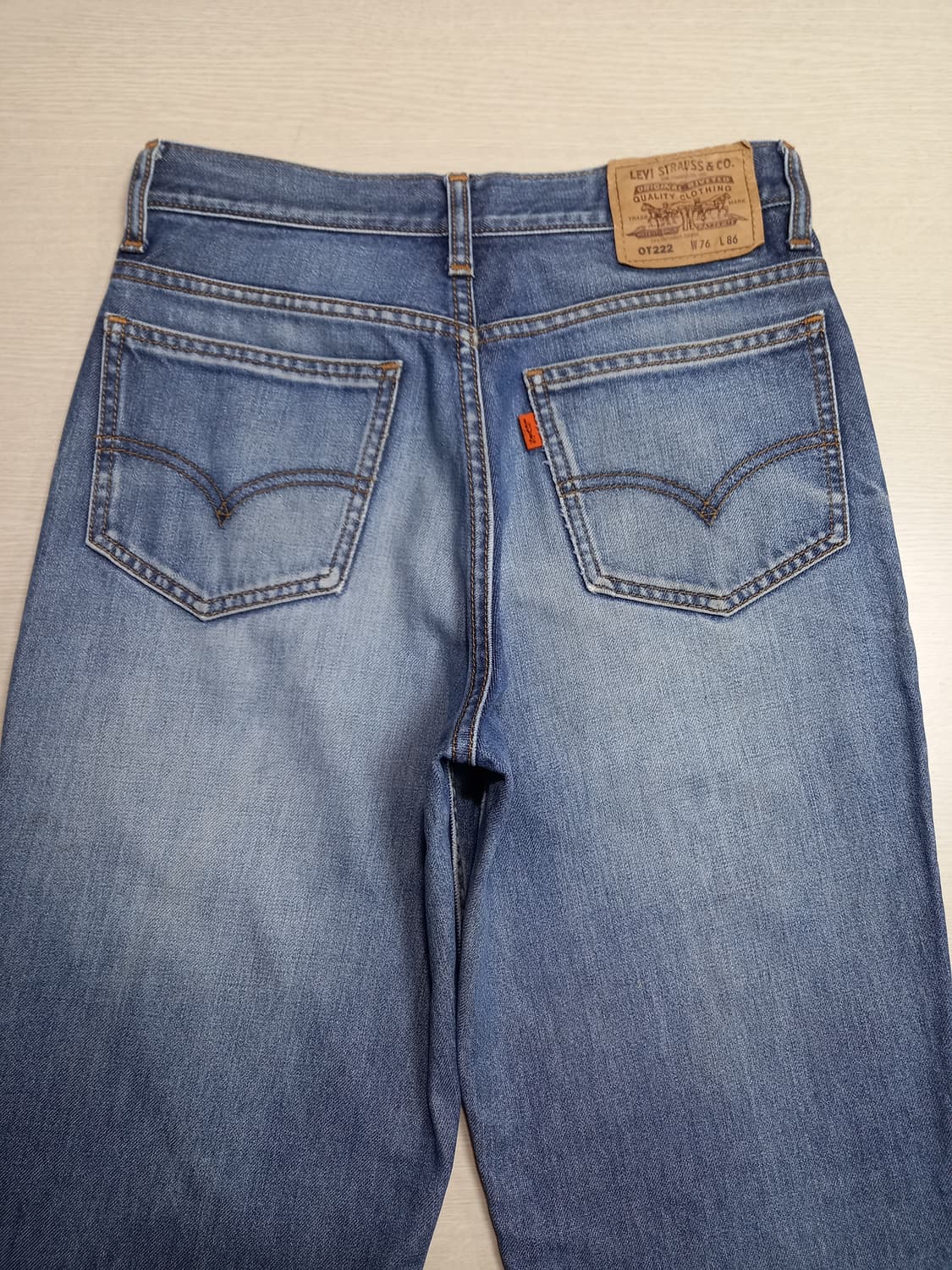 28 빈티지 리바이스OT222 오렌지탭 리오셀25% 일자진 28-931 상품이미지4