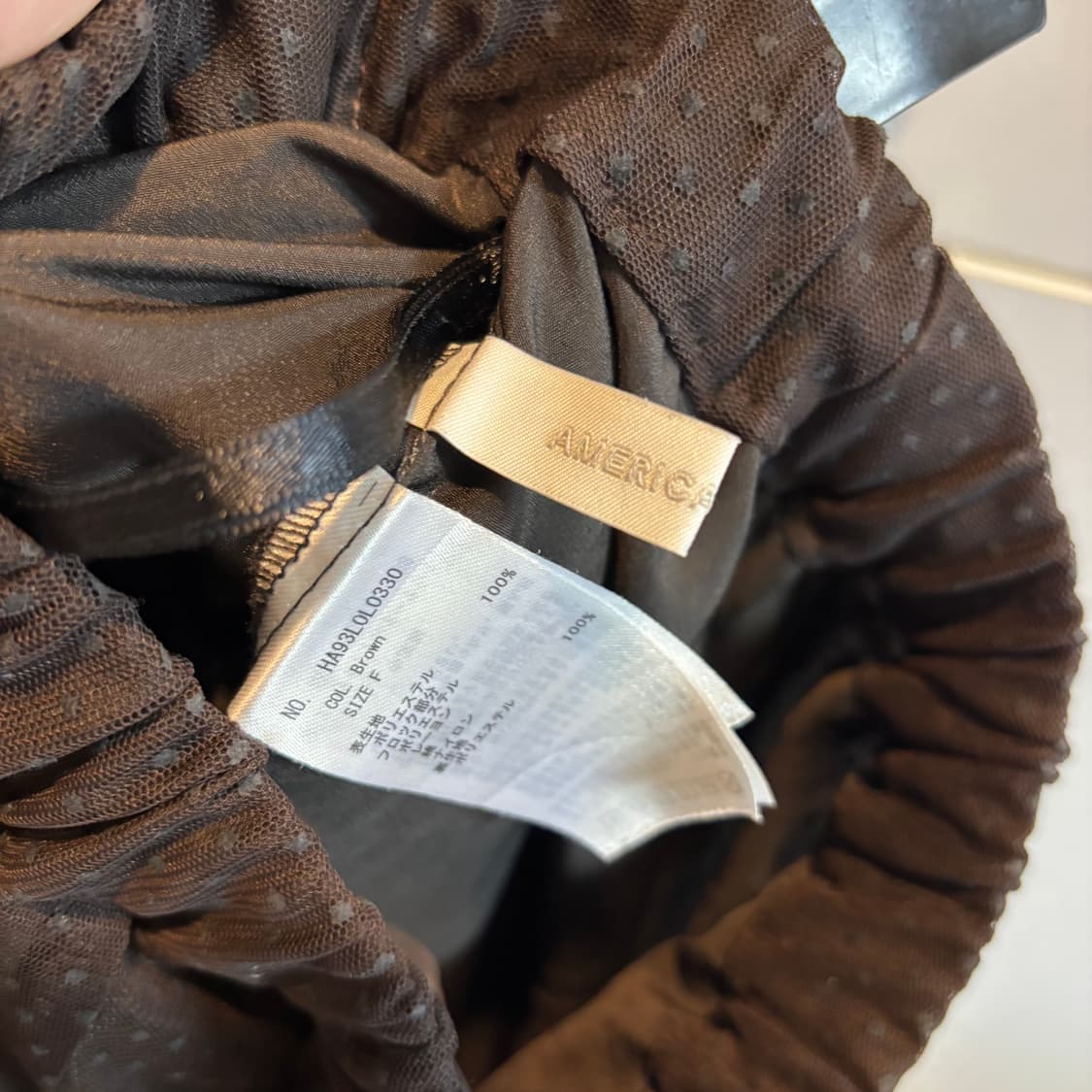 일본브랜드 아메리칸홀릭 브라운 도트 롱 샤 스커트 상품이미지7